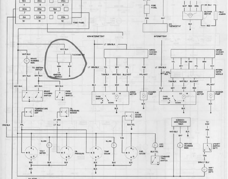 YJ (88) Gauge Wiring Diagram - JeepForum.com