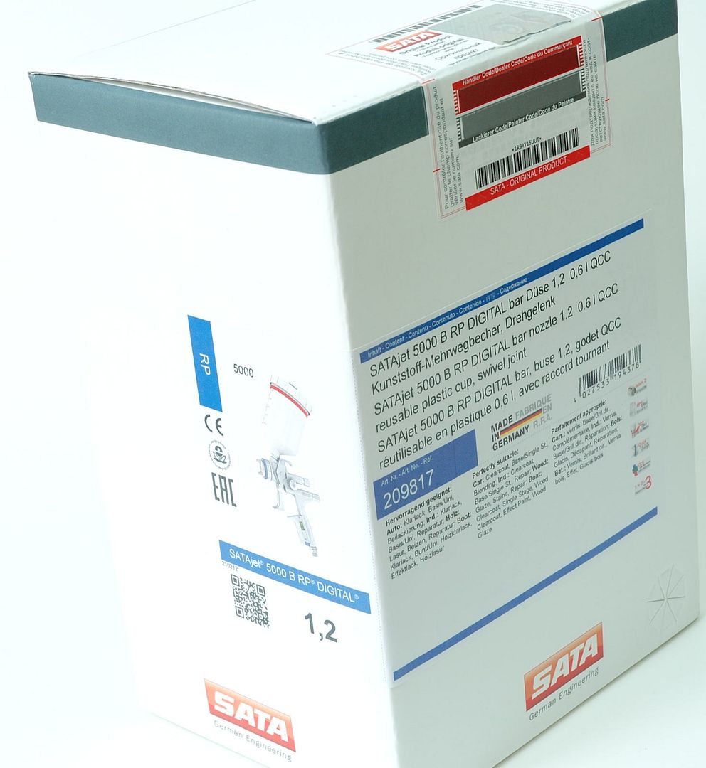 PAINT SPRAY GUN SATA Jet 5000 RP 1,2 209817 DIGITAL SPRAYGUN FOR PAINTING BODY eBay