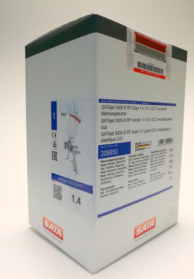 PAINT SPRAY GUN SATA Jet 5000 B RP 1,4 209650 SPRAYGUN FOR PAINTING BODY CAR eBay