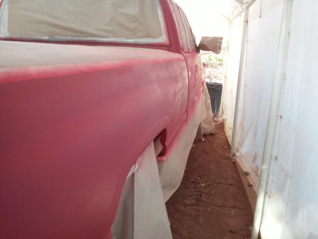 painting my 97 cummins red and black with plasti dip and bed liner