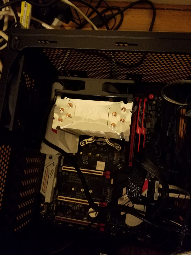 SATA Power Cable Blocking Case from Closing & CPU Temperature Question