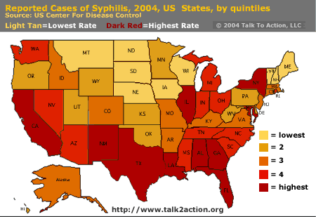 Incidence of Syphilis, by State