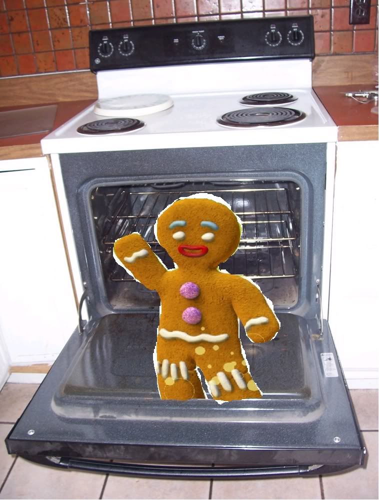 gingerbread man oven