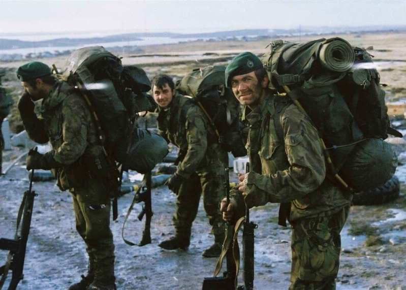 Image result for Falklands War yomping