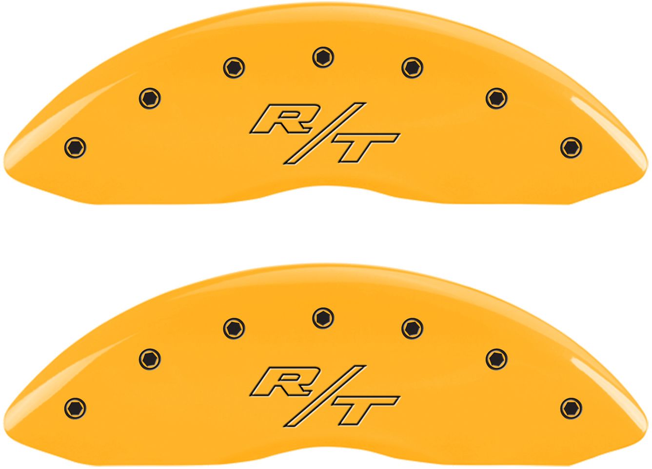 Brake Caliper Cover Front Rear Vintage RT Yellow Paint Dodge Durango