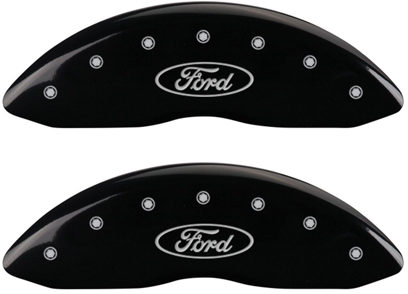 20092009 Ford F150 Brake MGP Caliper Dust Cover Front Rear logo Black Paint