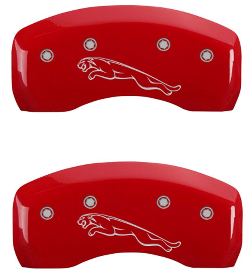 Brake MGP Caliper Cover Rear Leaper Red Paint Wheels for Jaguar XF 2006