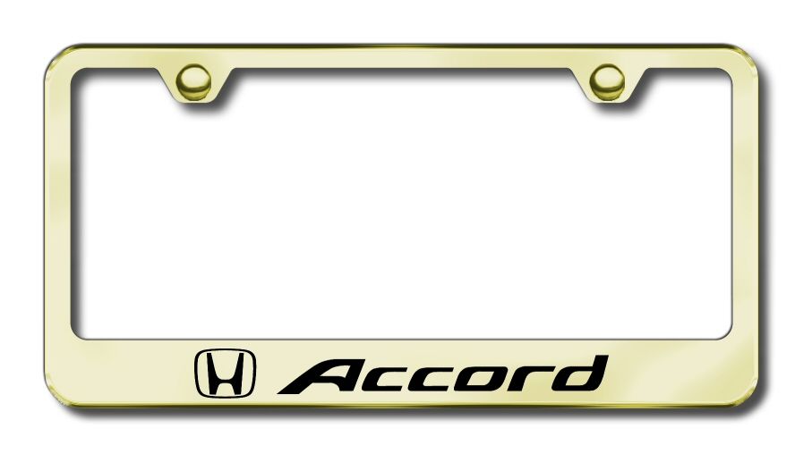 Gold honda accord license plate frame #4