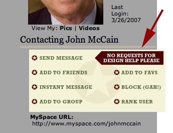 McCain Original MySpace