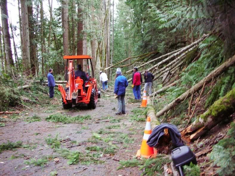 Clearing the way out to the main road