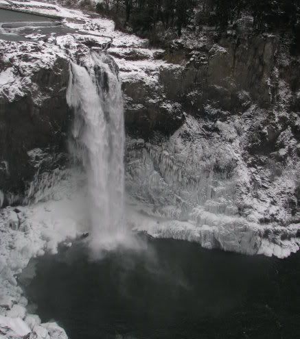 Snoqualmie Falls in winter