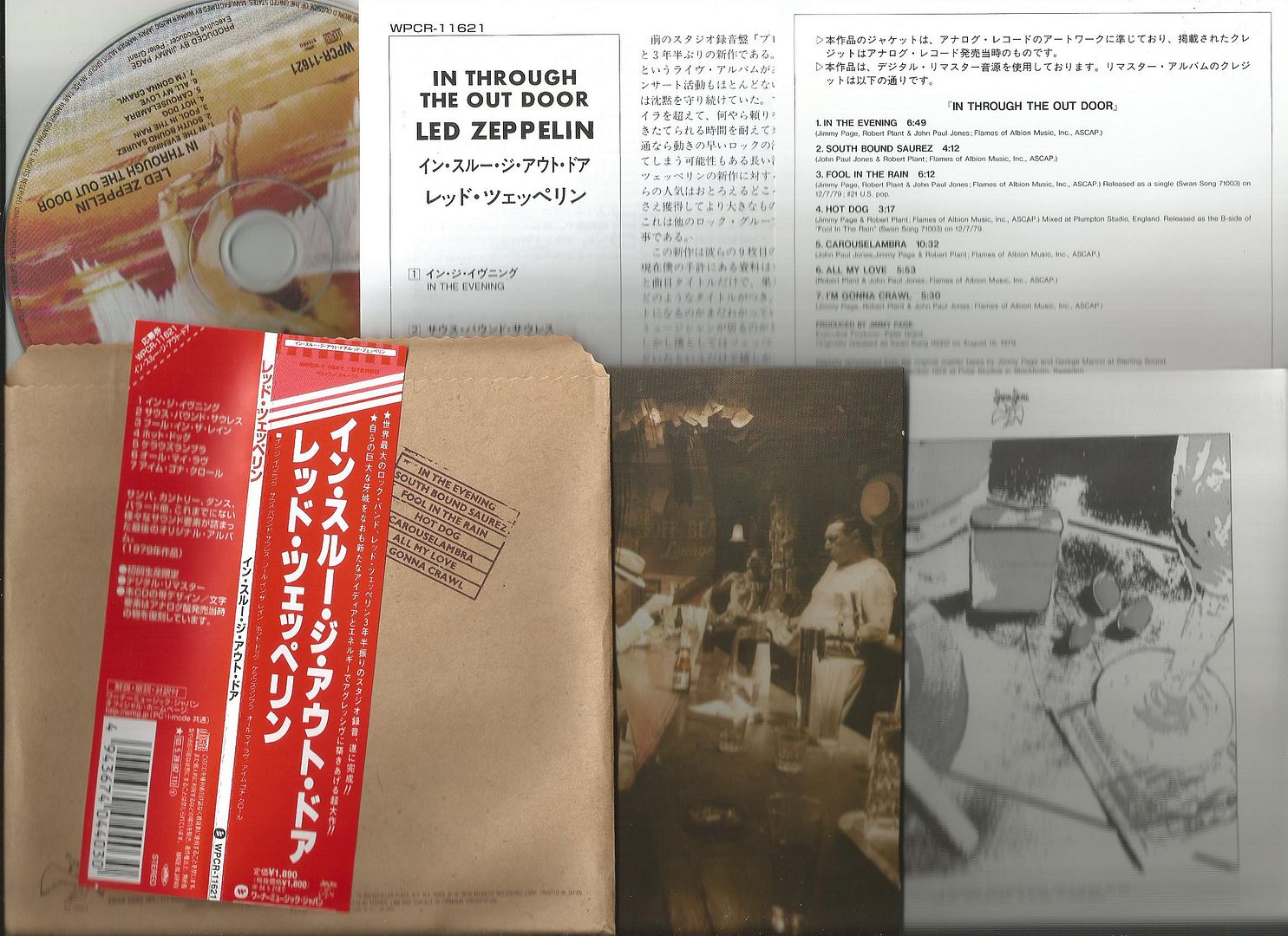 LED ZEPPELIN - In Through The Out Door (japan Full Mini Lp Replica Vinyl Cardsleeve With Postal Paper Envelope, 2 I