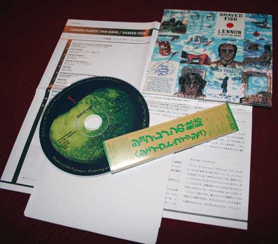 LENNON, JOHN - Shaved Fish (japanese Mini Vinyl Replica Cd In Cardsleeve, Obi, Lyric Sheet In Japanese, 16page Book