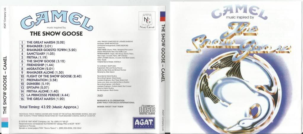 CAMEL - The Snow Goose (rare 1997 Edition(russian Copyright Notes On Back Cover))