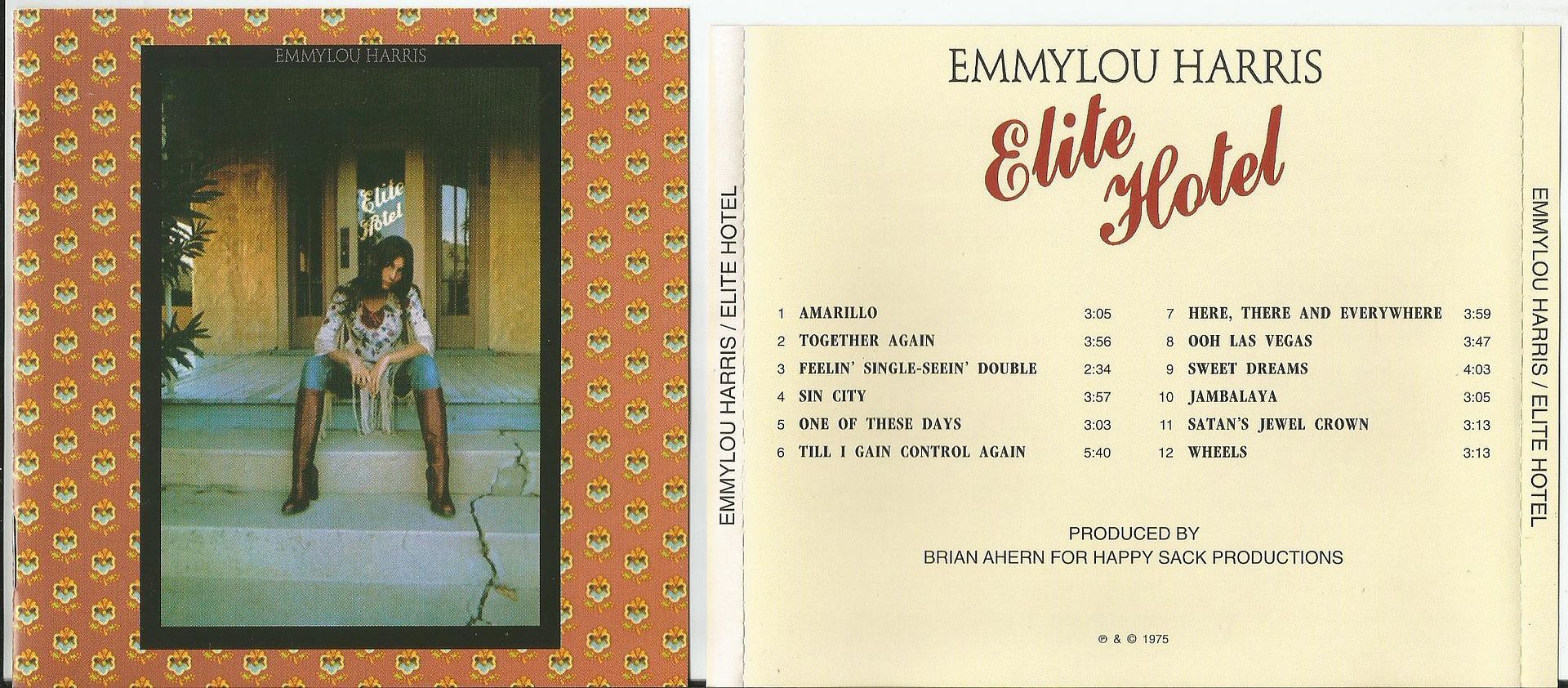 HARRIS, EMMYLOU - Elite Hotel (8page Booklet With Lyrics)