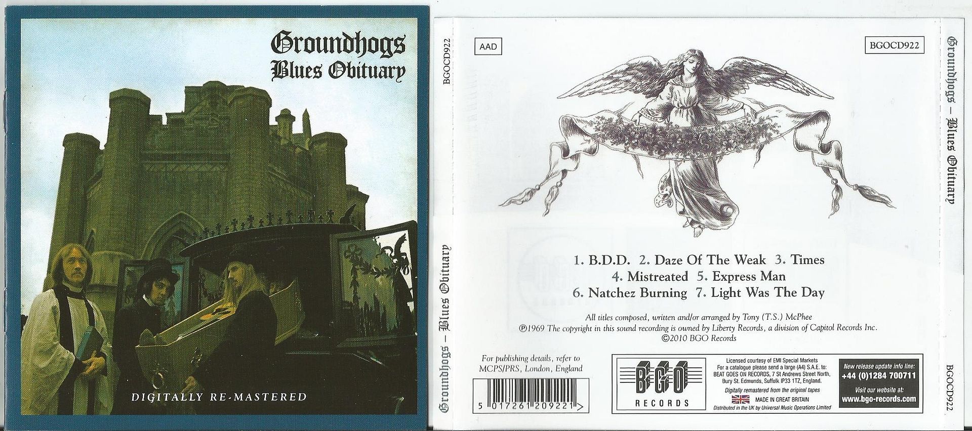 GROUNDHOGS - Blues Obituary (remastered, 8page Booklet)