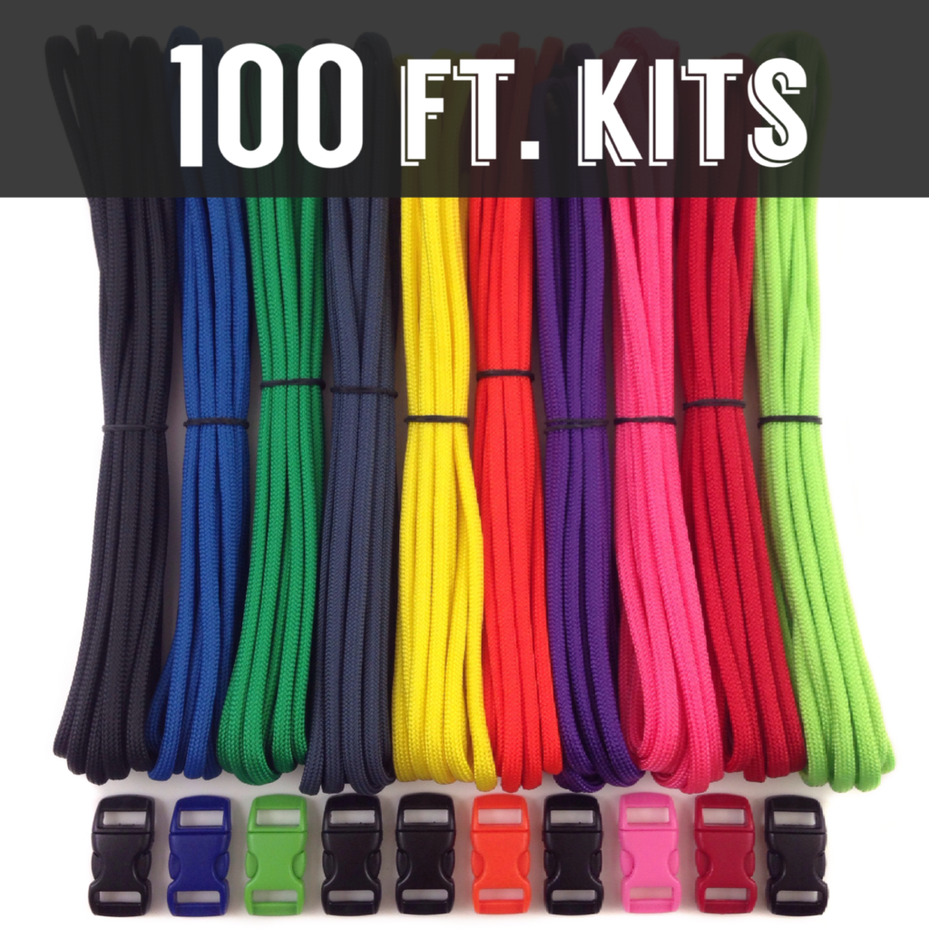 100ft Custom Paracord Kit and Paracord Accessories 100' 550 Type III 7 Strand eBay