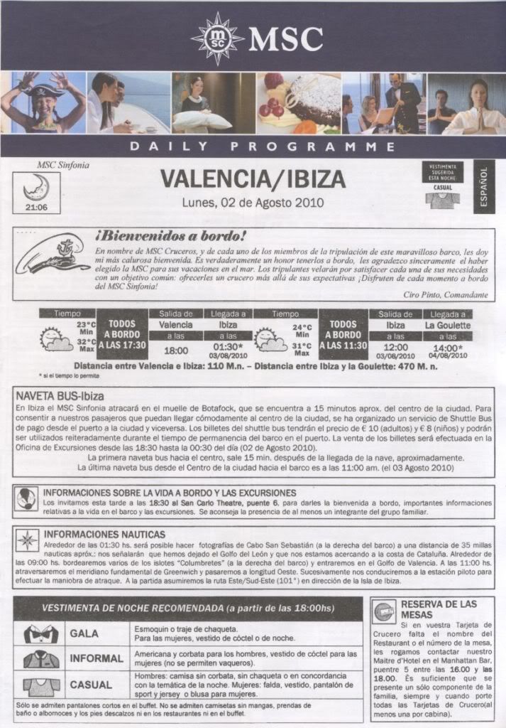 MSC SINFONIA (HISTORICO) - Foro Cruceros por el Mediterráneo