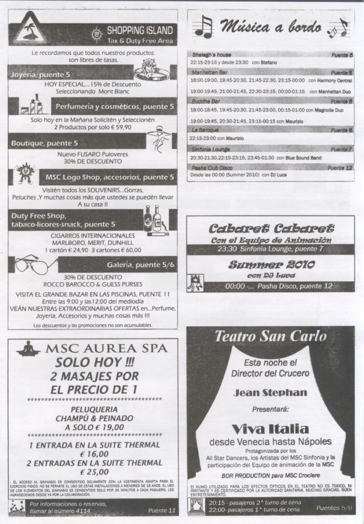 MSC SINFONIA (HISTORICO) - Foro Cruceros por el Mediterráneo