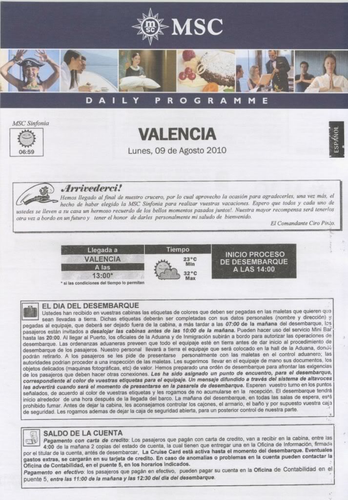 MSC SINFONIA (HISTORICO) - Foro Cruceros por el Mediterráneo