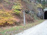 Utility pole left over from railroad days