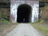 Looking very small while haunting the tunnel