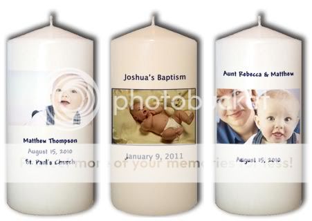 Personalized Custom Baptism & Christening Candle Gift  