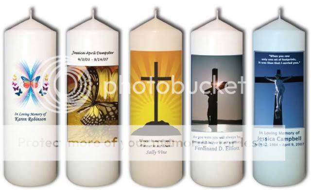   Memorial and Remembrance Candles from Goody Candles Photo Candles