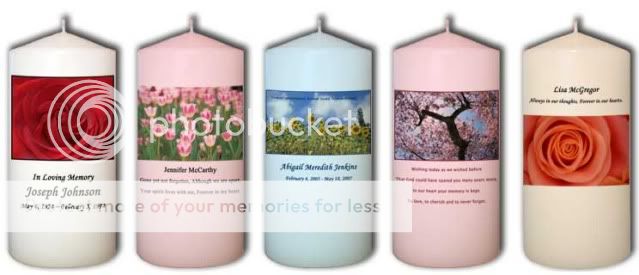   Memorial and Remembrance Candles from Goody Candles Photo Candles