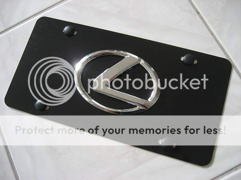 Lexus 3D Logo Black Aluminum License Plate