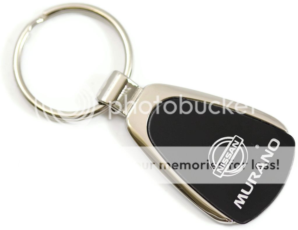 Nissan Murano Black Teardrop Authentic Logo Key Ring Fob Keychain Lanyard