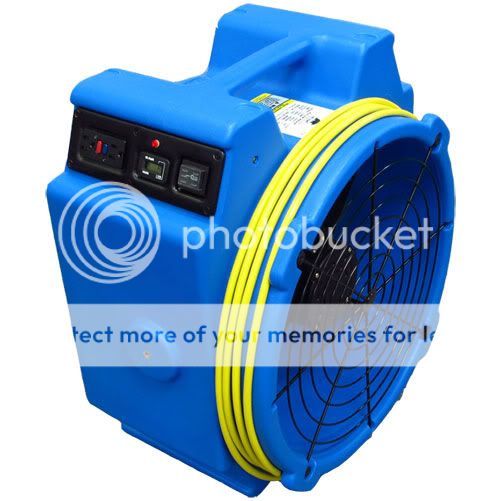 BLUE B AIR 1/4 HP FAST CARPET DRYER FAN BLOWER DRYING  