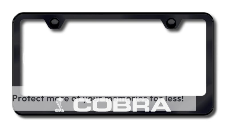 Ford Mustang Cobra Logo Powder Coated Black Gloss License Plate Frame ...