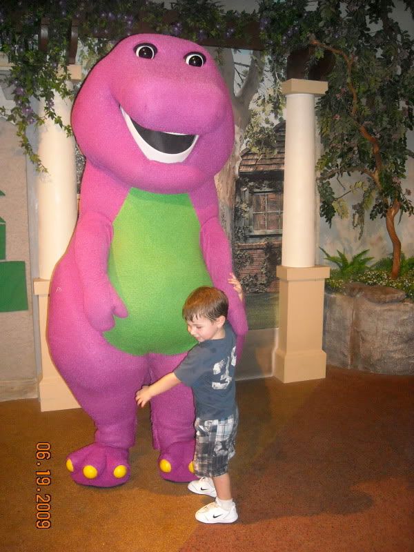 Logan Hugging Barney! Photo by Strawberry1976 | Photobucket