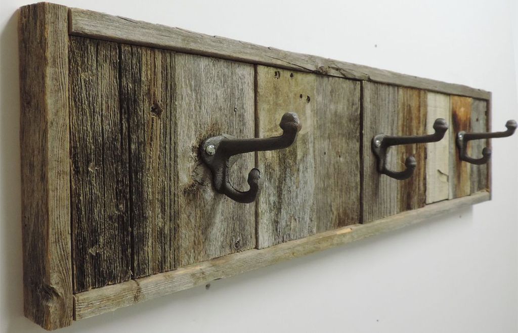 NEW FARMHOUSE RUSTIC RECLAIMED DISTRESSED BARNWOOD 3 HOOK ... NEW FARMHOUSE RUSTIC RECLAIMED DISTRESSED BARNWOOD 3 HOOK