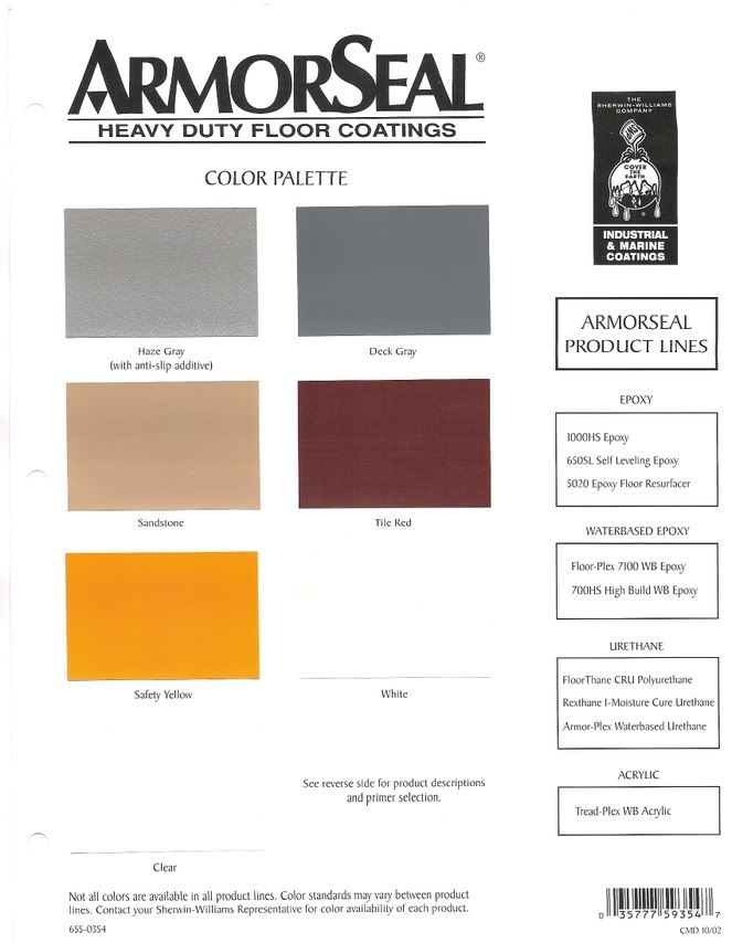 Armorseal Color Chart