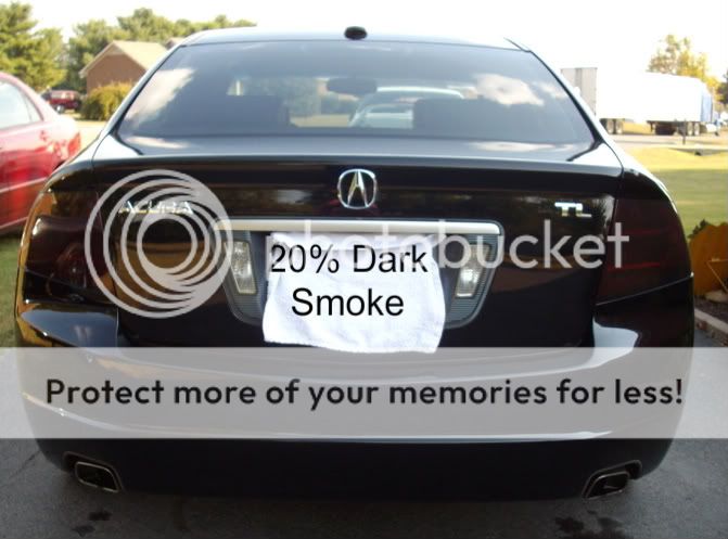 Acura TL tail light & side overlays smoke tint type S  
